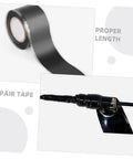 3 Pack Pipe Repair Tape Sealant Self Adhesive Duct Tape For Outdoor Use Black Leak Stop shown in roll and on pipe