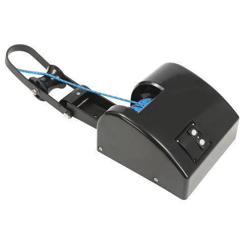 35lb Boat Electric Anchor Winch 12V Saltwater Windlass System With Remote Control 100ft Anchor Rope Heavy Duty Towing Winch For 24ft Boats Built Tough Rust Proof Construction ABS And Stainless Steel, black compact unit with blue rope