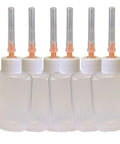 Six Pack Precision Applicator Bottles With Stainless Steel Needles for Weld On 3 and Weld On 4 Acrylic Adhesives, 1.25 oz Capacity