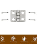 Dope Mini Pure Copper Hinges Set 30 Pieces White Decorative Butt Hinges with screws, 0.4 x 0.3 inch for jewelry boxes and cabinets