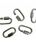 One Eighth Inch Stainless Steel 316 Quick Link Shackle For Marine And Boat Use Dockside Ready Heavy Duty Boat Hardware