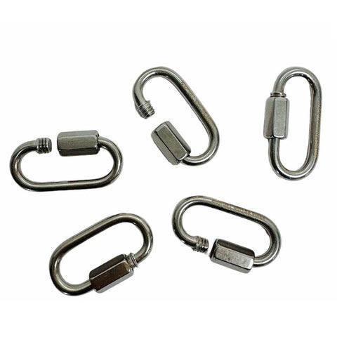 One Eighth Inch Stainless Steel 316 Quick Link Shackle For Marine And Boat Use Dockside Ready Heavy Duty Boat Hardware