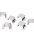 Sturdy Stainless Steel Greenhouse Clips For Climbing Plants, Glazing Sprung G Clamp Holders, Garden Maintenance Tool Set, Weatherproof Plant Securing Clips, 50 Pcs, stainless steel clips