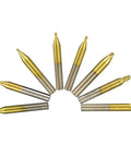 8-piece set of 6mm Shank Key Cutting Milling Cutters for Vertical Key Machines, ideal for plastics, PCBs, and metal work.