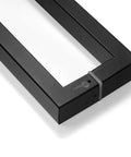 TG R3825 24 Inch Solid Stainless Steel Push Pull Door Handle Kit With Boss Grade Heavy Duty 304 Mounting Standoffs And Four SUS304 Bolts, matte black