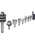 MT3 Morse Taper Live Center Set for high speed lathes CNC and manual lathes, 40CR steel with various tips and oiling hole, medium duty