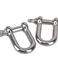 Threaded Screw Pin D Shackle for Rigging and Lifting Beefy Heavy Duty Marine Towing Hardware for Wire Ropes and Chains