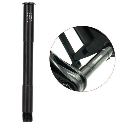 Front Fork Thru Axle Quick Release Skewer Lever 15mm By 158mm Aluminum Alloy Hub Adapter for MTB Front Suspension