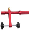 Heavy Duty Aluminum Workbench Clamps With 19mm And 20mm Holes Holdfasts for Secure Materials, red clamp with knob and screw mechanism