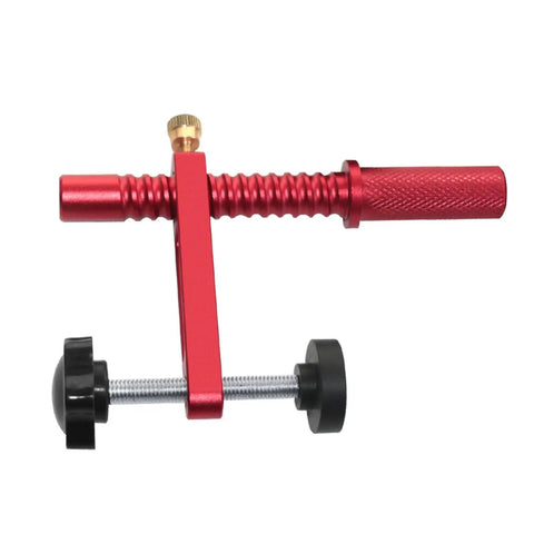 Heavy Duty Aluminum Workbench Clamps With 19mm And 20mm Holes Holdfasts for Secure Materials, red clamp with knob and screw mechanism