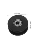 Two Pack Fixed Pulley Roller For Gym Cable Systems Quiet Nylon Wheel Replacement For Home Gym And Hospital Fitness Equipment With Dual Bearing Silent Operation Pro Grade, 5cm wheel