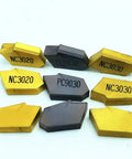 Pro Grade Carbide Grooving Inserts Set For SP200 SP300 SP400 NC3020 NC3030 Lathe Tools