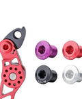 2 Pack M10 X P1.0 Bike Rear Derailleur Hanger Bolts Aluminum Alloy 15mm Length 6mm Hex Purple Finish with other bolt colors