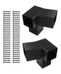 All Weather Slanted Roof Pergola Bracket Kit For 4x4 Wood Posts Steel Wall Mounts For Porch Gazebo And Backyard Structures Black