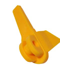 Yellow Tire Changer Inserts Kit With Front Upper And Rear Lower Nylon Demount Heads, wheel rim edge protector close-up view