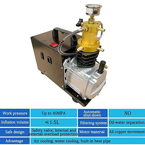 Heavy Duty Electric High Pressure Pump 4500 Psi Dual Purpose Submersible Inflator, 220V, robust design for fluid transfer applications.