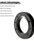 5-pack universal rotary shaft seal with spring, 25mm x 42mm x 7mm, black nitrile rubber, double lip oil seal