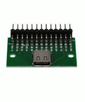 High Speed USB Three Point One Type C Test Board With Pcb Test Socket And Two Point Five Four Millimeter Pitch Header for prototyping