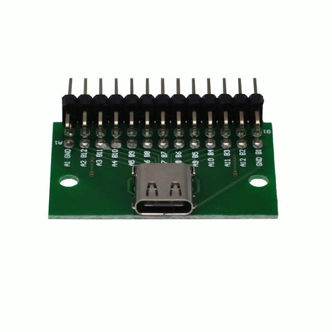 High Speed USB Three Point One Type C Test Board With Pcb Test Socket And Two Point Five Four Millimeter Pitch Header for prototyping