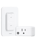Remote Control Outlet Wall Switch With 200 Ft RF Range Plug And Play Wireless Power Switch For Lamps And Household Lights