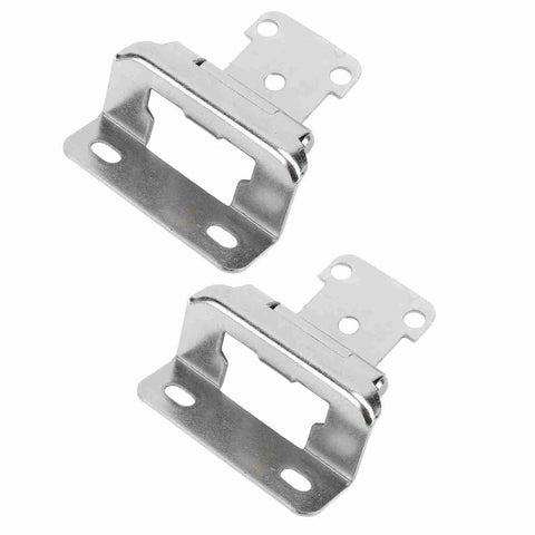 2 Pack Self Closing Cabinet Hinges For Kitchen And Bathroom High Strength Steel Semi Wrap Overlay Easy Install For RV Boat Campervan