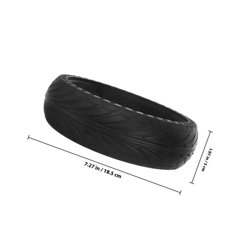 Replacement Wheel For Electric Scooter With Honeycomb Tire And Shock Absorption Sturdy Black Rubber Wheel Easy Install Safe