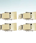 4 Piece Stainless Steel Toggle Latch Hasp Lock Set With Wide Padlock Opening For Cabinets And Doors Tough As Nails