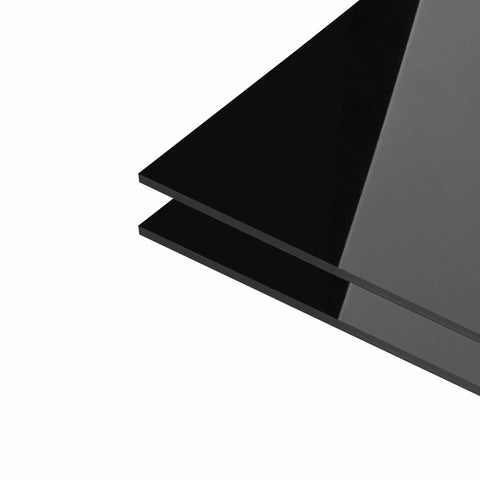DIY Friendly Opaque Black Acrylic Sheet Pack Of Two 12 By 16 Inches One Eighth Inch Thick Cast Plexiglass Panels For Craft Projects Laser Cutting