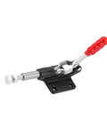 Heavy Duty Galvanized Toggle Clamp With Push Pull Action Quick Fixed Hand Tool featuring a red handle, black base, and metal rod