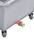 Heavy Duty Mobile Fryer Oil Filter Machine 55L Commercial Kitchen Frying System quick drain valve and caster wheels