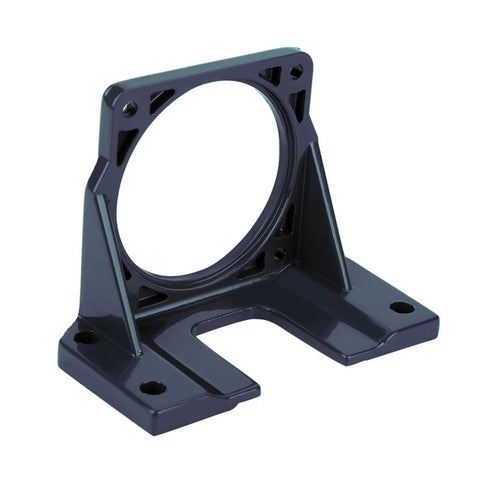 Heavy Duty Fixed Base Motor Bracket for Industrial Equipment Black Metal Support Base 90x90 Auxiliary Motor Mount Holder for Secure Attachment, front view