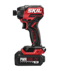 Rock Solid Brushless 20 Volt Compact Impact Driver Kit with 2Ah battery, lightweight design, for tight spaces and assembly tasks.