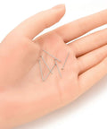 Hand holding 200 Pieces 304 Stainless Steel Flat Head Pins 20mm 0.8 Inch 21 Gauge Jewelry Making Pins Waterproof Hypoallergenic Tarnish Free Durable Craft Supplies for DIY Projects