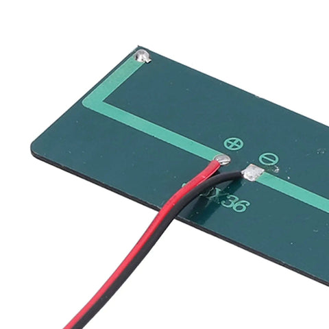 Back view of 2 Pack Small Solar Panel Modules 5V Micro Polysilicon Glue On Panels 0.3W For Low Power Electrical Appliances Emergency Lights Toys