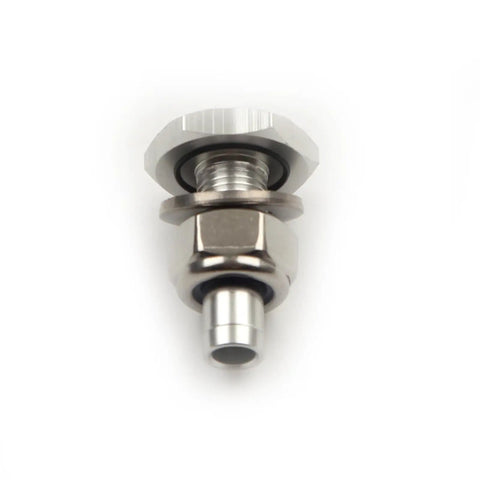 Solid Aluminum Soft Mount Vacuum Line Fitting Kit For 10mm Silicone Hose With Lock Nut Washer And O Ring Seal Universal Upgrade For Custom Builds And Street Rigs, front view