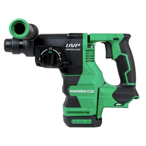 Side view of Cordless 36V MultiVolt Rotary Hammer Tool Only SDS Plus 1-1/8 Inch with LED level vibration protection handle.