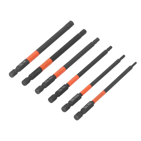 Heavy Duty Cross Drill Bit Set For Furniture And Car Repair Featuring Strong Magnetic Hex Shank, High Torsion Steel Bits With Wear Resistant Finish For Tough Jobs Without The Hassle 6-piece hex bits