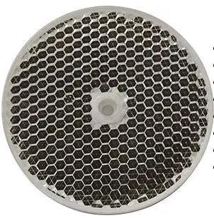 3.4-Inch Round German Reflector with Silver Mirror Finish and Flat Plastic Housing for Photo Beam Sensor