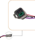 Close-up of 3 pin connector from Side Mount Remote Control Box With Key Switch For Outboard Engines Push To Open Replaces 5006180