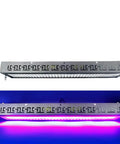Top Shelf Heavy Duty Uv Curing Lamp With 4500W Wattage And 365Nm 395Nm 405Nm Options For Fast Resin Curing Screen Printing And 3D Printer Tasks Delivering Rock Solid Cold Light Results viewed from above with purple light.