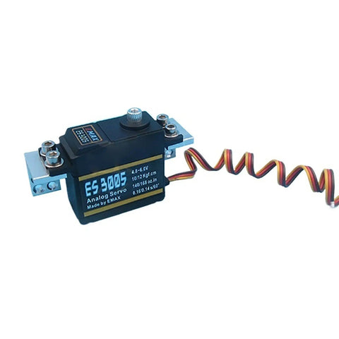 Universal L Shaped Servo Mount Bracket For RC Boats Aluminum Alloy Servo Holder with servo attached