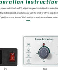 Portable Welding Fume Extractor For Desktop Use With Dual Ports, operation panel showing power and control knobs
