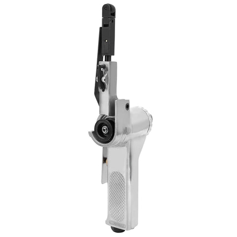 10Mm Pneumatic Belt Sander With 3 Sanding Belts And 16000 RPM Power for high speed grinding with ergonomic handle.
