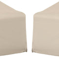 Heavy-Duty Outdoor Chair Covers Four-Piece Set Waterproof Tan For Patio And Backyard All-Weather Protection shown side by side
