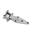 Heavy Duty Folding Hinge 304 Stainless Steel For Industrial Cabinet Doors, showcasing a shiny, durable mount with holes for installation.