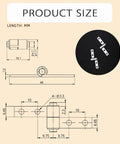 Upgrade Your Home Projects with These Heavy-Duty Torque Friction Positioning Hinges Set of 2 technical diagram and dimensions