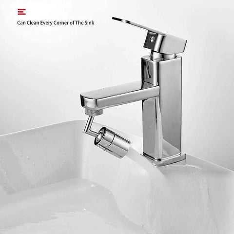 Big Angle Swivel Sink Aerator With Dual Function 2 Flow Sprayer Head For Face Washing Gargle Eyewash And Rinse Stations No Splash Champagne Style Flow Adapter Included