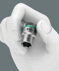 Zyklop Style Half Inch Hex Socket 32mm Size 37mm Long Ball Intercept Ring Chrome Plated Finish shown in hand
