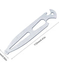 On Deck Marine Multitool Bottle Opener and Screwdriver, Stainless Steel Emergency Tool for Boats, dimensions shown