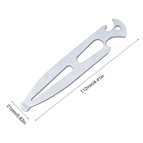 On Deck Marine Multitool Bottle Opener and Screwdriver, Stainless Steel Emergency Tool for Boats, dimensions shown